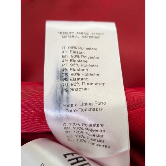 JIJIL Red Satin Blazer Mini Dress IT 42 US 6 Italian Designer Cocktail Evening - Picture 9 of 9